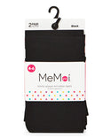 MeMoi Girls 70 Denier Totally Opaque Tights 2 Pair Pack Tights Black