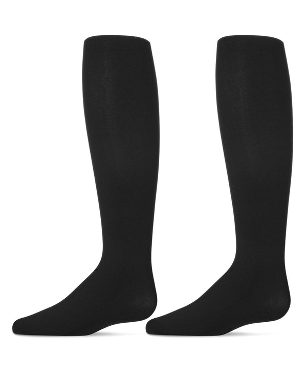MeMoi Girls 70 Denier Totally Opaque Tights 2 Pair Pack Tights Black