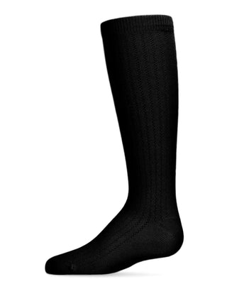 MeMoi Chain Knee High Socks Black