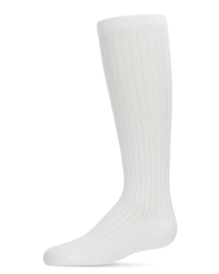 MeMoi Chain Knee High Socks White