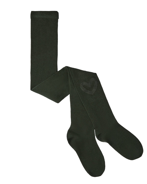 MeMoi Girls Terry Heart Cotton Tights