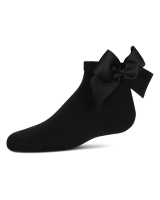 Buy black MeMoi Bow Back Anklet Socks