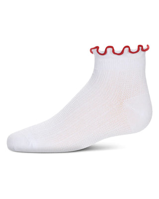MeMoi Colored Ruffle Anklet Socks