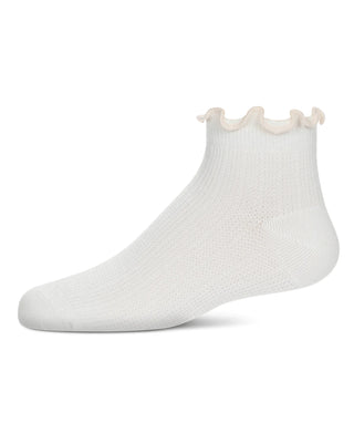 Buy winter-white-pink MeMoi Colored Ruffle Anklet Socks