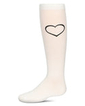 MeMoi Puff Paint Heart Knee High Socks