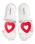 Memoi 3D Heart Slide White-Red