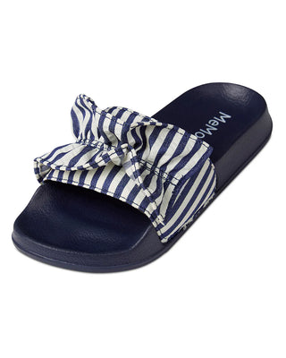 Memoi Ruffle Stripe Slide