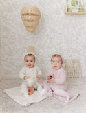 Mon Tresor Baby Mock-Cardigan Layette Set Light Rose