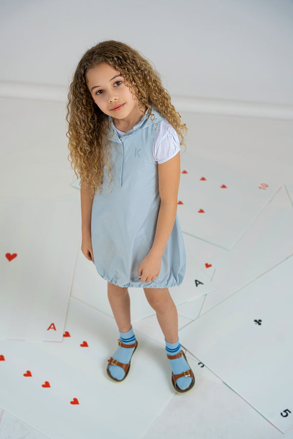 Kix Girls Hooded Bubble Jumper Blue