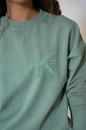 Kix Girls Logo Embroidered Sweatshirt Mint