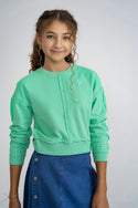 Kix Girls Raw Edged Sweatshirt Mint
