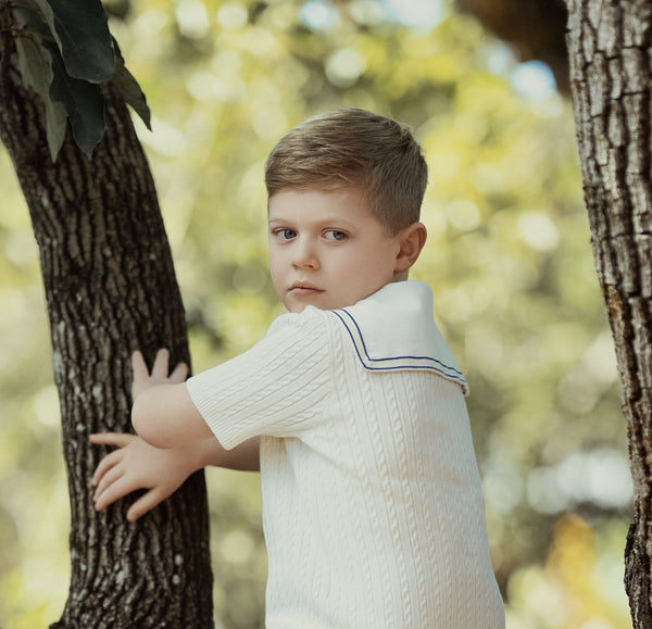 Blumint Boys Sailor Collar Set Royal Blue