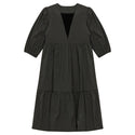 Pompomme Velvet Insert Taffeta Dress