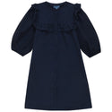 Pompomme Girls Frilled Yoke Dress Blue