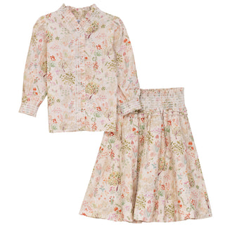 Pip & Pio Girls Smock Detail Set Green