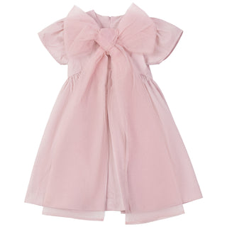 Pompomme Girls Tulle Bow Detail Dress Pink