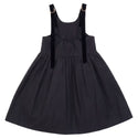 Pip & Pio Girls Taffeta Jumper With Velvet Straps Black