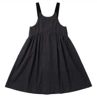 Pip & Pio Girls Taffeta Jumper With Velvet Straps Black