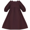 Pompomme Girls Tulle Bow Tafetta  Dress Burgundy