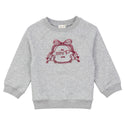 Mini P Baby Velvet Emblem Sweatshirt Grey/Red