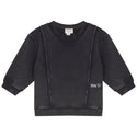 Mini P Baby Washed Piping Detail Sweatshirt Set Black