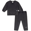 Mini P Baby Washed Piping Detail Sweatshirt Set Black