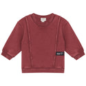 Mini P Baby washed Sweatshirt Set Red