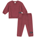 Mini P Baby washed Sweatshirt Set Red