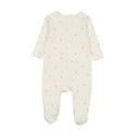 Mon Tresor Baby Plush Print Girls Footie Ivory & Pink