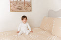 Mon Tresor Baby Plush Print Girls Footie Ivory & Pink