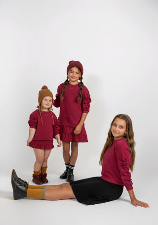 Kix Girls Bows Sweat Dress Plumberry