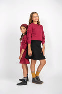 Kix Girls Bows Sweat Dress Plumberry