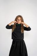 Kix Teens Logo Detail Turtleneck Black
