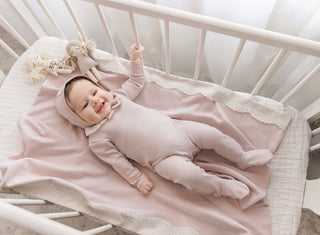 Mon Tresor Baby Tiny Eyelet Layette Set Rose Smoke