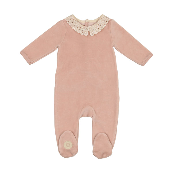 Mon Tresor Baby Tiny Eyelet Layette Set Rose Smoke