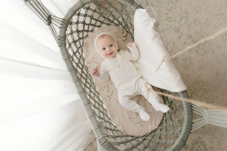 Mon Tresor Baby V-Knit Henley Layette Set Ivory Size: 6M