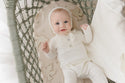 Mon Tresor Baby V-Knit Henley Layette Set Ivory Size: 6M