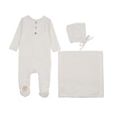 Mon Tresor Baby V-Knit Henley Layette Set Ivory Size: 6M
