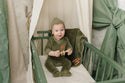 Mon Tresor Baby V-Neck Emblem Footie Sage