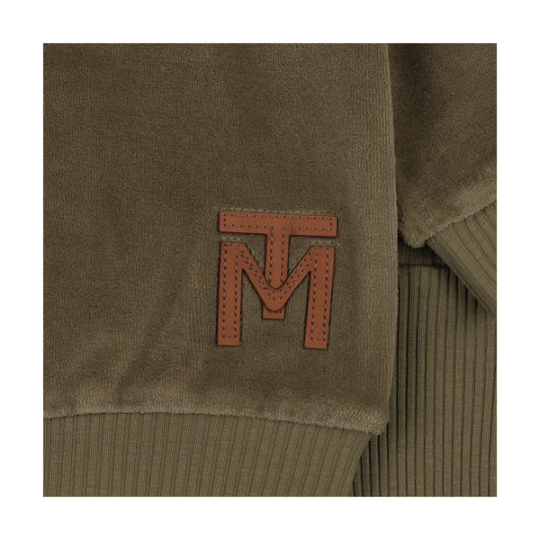 Mon Tresor Baby V-Neck Emblem Ensemble Sage