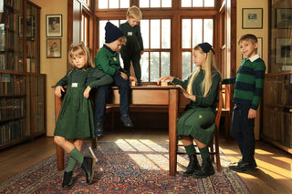 Dinky Boys Striped Polo Green/Blue