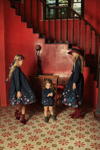 Dinky Baby 2Pc Black With Flowers