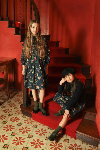 Dinky Girls Flowered Dress Multi
