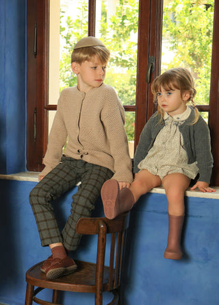 Dinky Boys Checked Pants Grey