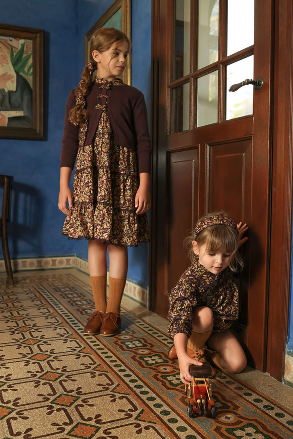 Dinky Baby Long Sleeve Flowered Romper Multi