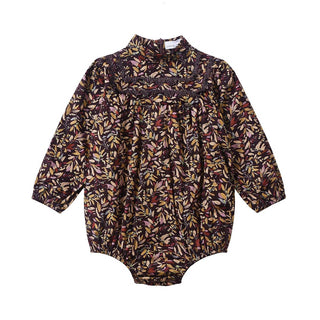 Dinky Baby Long Sleeve Flowered Romper Multi