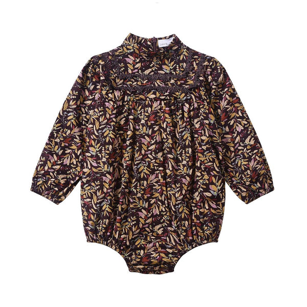 Dinky Baby Long Sleeve Flowered Romper Multi