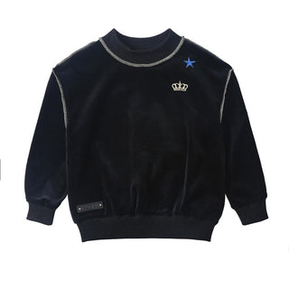 Dinky Boys Velvet Top Black