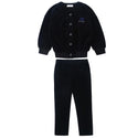 Dinky Boys 2Pc Velvet Robe With Crown Black