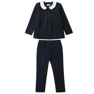 Dinky Boys 2Pc Black Robe With White Collar